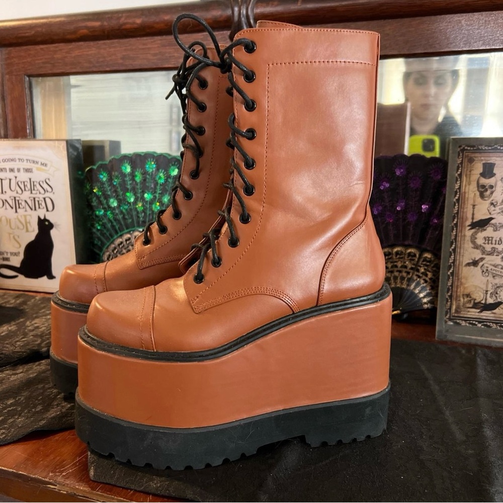 Lemon Drop platform apocalyptic rave boots